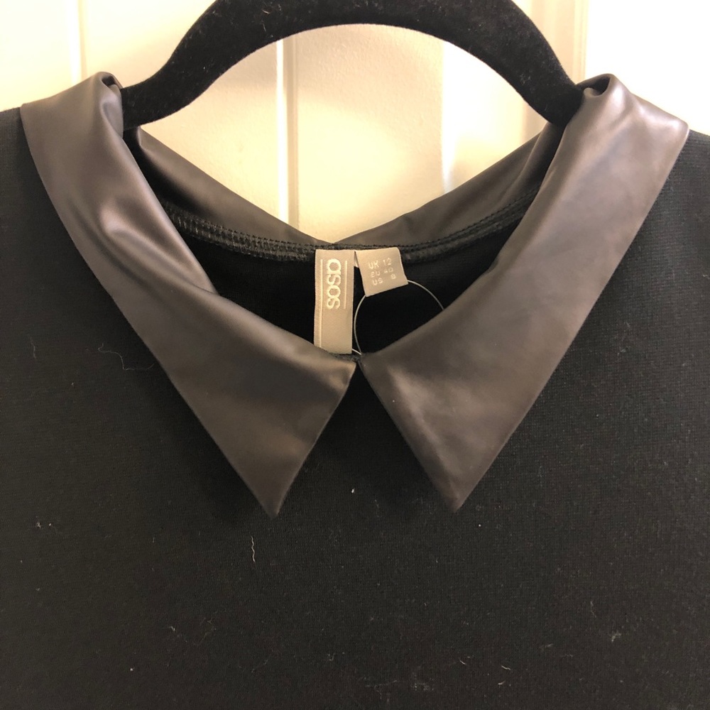 Asos Dress with Faux Leather Collar - Picture 3 of 4